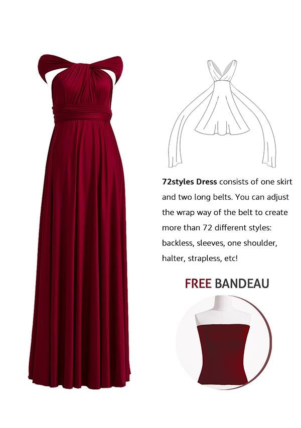 Always stunning convertible burgundy maxi dress best sale