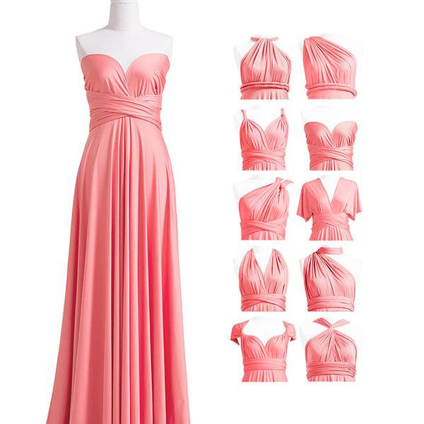 Coral Pink Multiway Infinity Dress